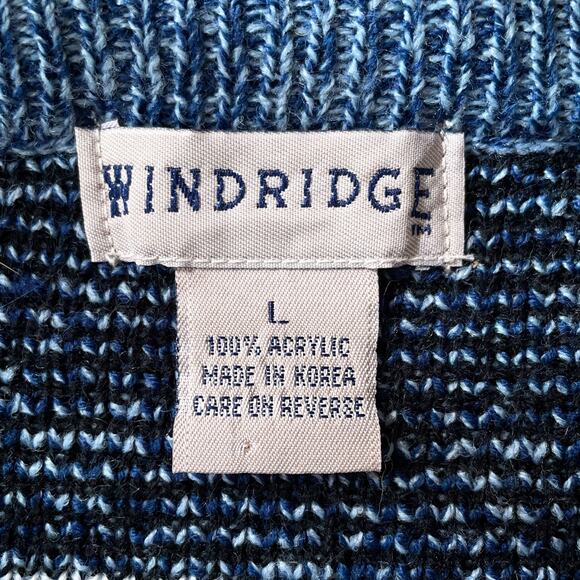 Y2K Fair Isle Cozy Winter Pullover Sweater Cabincore Heritage Apres Striped Sz L - Picture 7 of 8